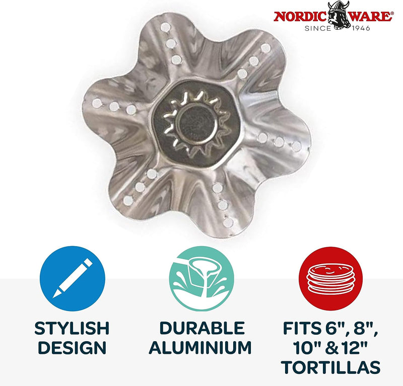 Nordic Ware Tortilla Bowl Maker, Fits up to 12", Silver