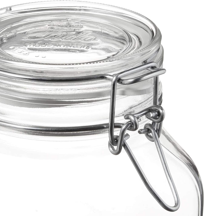 Bormioli Rocco 149240M02121197 Fido Glass Canning Jar Italian 67¾ oz-2 Liter (2 Pack), (Pack of 2), Clear