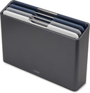 Small Folio plastic cutting board set with four color-coded boards in a slimline case, displayed on a white background.