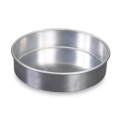 Nordic Ware Natural Aluminum Commercial Round Layer Cake Pan Baking Essentials, 9", Silver