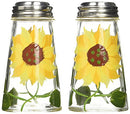 Grant Howard Hand Painted Tapered Salt and Pepper Shaker Set, Sunflowers, Yellow by Grant Howard