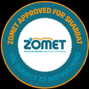 A sleek, black, rectangular electric warming tray with a ceramic top. A small orange LED light is visible on the front corner.