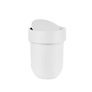 Umbra 023269-660 Touch, Small Trash, Swing Waste Basket, Garbage Can with Lid for Washroom/Bathroom, White