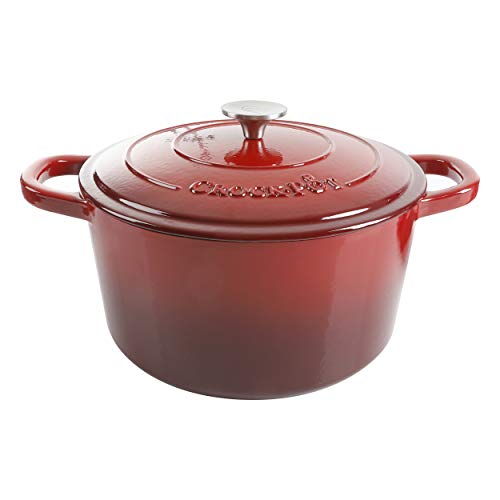 5 Quart Enameled Cast Iron Round Dutch Oven Red