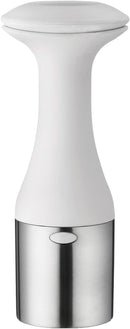 White and stainless steel Cuisipro Scoop and Stack ice cream scoop with cylindrical shape for neat dessert presentation