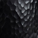 Bath Bliss Hammered Design Waste Bin | 1 Pack | Round Open Top | 10 Liter | Bathroom Trash Can | Kitchen | Office | Bedroom | Textured Plastic | Wastebasket | Black