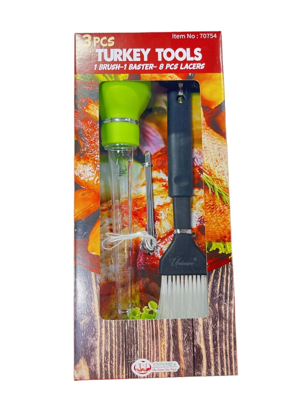 Set of Turkey Baster, Brush and Lacers