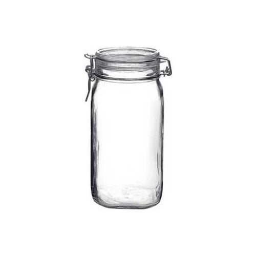 Bormioli Rocco Fido 1.5L (54oz) Latch Lid Canning Glass Jar 6 Pcs