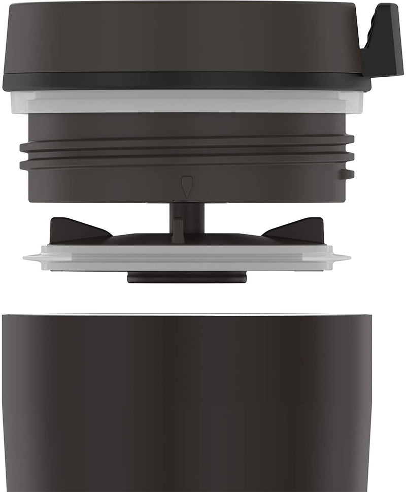 Exploded view of the tumbler lid components and sealing mechanism