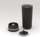 Disassembled Thermos Guardian tumbler with lid and parts shown separately