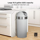 Umbra Venti trash can in white kitchen setting