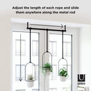 Umbra Triflora Hanging Planter, for Succulents, Herbs and Other Small Plants, Triple, White/Black