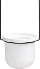 Umbra Triflora Hanging Planter, for Succulents, Herbs and Other Small Plants, Triple, White/Black