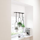 Umbra Triflora Hanging Planter, for Succulents, Herbs and Other Small Plants, Triple, White/Black