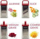Rachael Ray Tools and Gadgets Stainless Steel Box Grater, Red