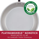 Rachael Ray Create Delicious Nonstick Frying Pan Set / Fry Pan Set / Skillet Set - 9.5 Inch and 11.75 Inch, Red
