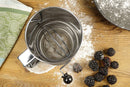 RSVP International Endurance Stainless Steel Crank Style Flour Sifter, 3 Cup | Sift Flour & Dry Ingredients for Baking | Manual Crank | Dishwasher Safe