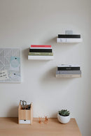 Umbra Conceal Floating Bookshelf, Small, Silver, Set of 3
