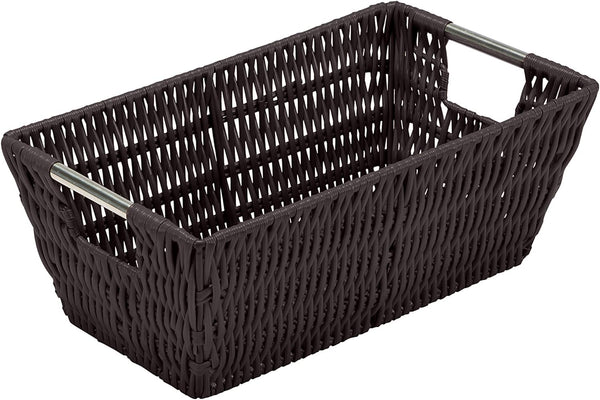 Rattan Tote Chocolate 11.5"x6.5"x4.5"