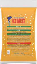 50-pound bag of Road Runner Premium Ice Melter standing upright on a white background.