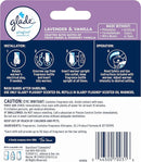 Two Glade PlugIns scented oil refills in Lavender & Vanilla scent, featuring transparent bottles with purple-tinted oil and lavender-themed labeling.