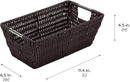 Rattan Tote Chocolate 11.5"x6.5"x4.5"