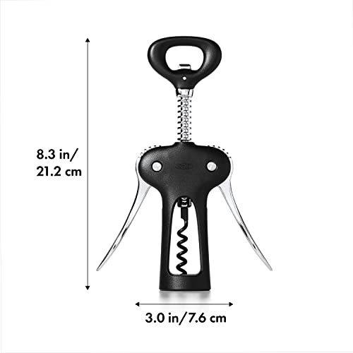 OXO Good Grips Winged Corkscrew and Bottle Opener, Black