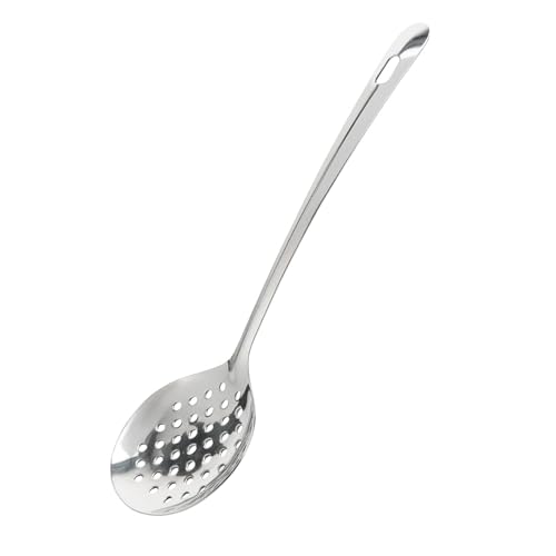 YBM Home Slotted Skimmer - Seamless One-Piece Cooking Spoon Quickly Extract Foods from Hot Water, 13-Inch, 1164