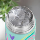 THERMOS FUNTAINER 12 Ounce Stainless Steel Vacuum Insulated Kids Straw Bottle, Rainbows