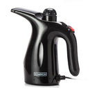 Black Dominion SteamMax handheld garment steamer with ergonomic handle and angled steam nozzle