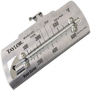 Taylor oven thermometer with stainless steel finish and temperature range in Fahrenheit