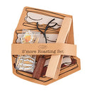 Mud Pie S'More Roasting Set, skewer 5 1/2 | tongs 5 1/2 | toothpick 3, Brown