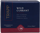 Side view of the Trapp No. 24 Wild Currant Small Poured Candle packaging, showcasing the fragrance details and signature design.
