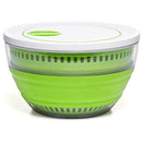 Progressive International Prepworks 4 Quart Space Saving Folding Collapsible Salad Spinner, Drainer, & Colander for Salad Preparation and Food Washing