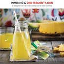 Bormioli Rocco Quattro Stagioni, Glass Canning Jar and Drinking Bottle, 13.5 Oz. with Gold Metal Airtight Lid