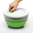 Progressive International Prepworks 4 Quart Space Saving Folding Collapsible Salad Spinner, Drainer, & Colander for Salad Preparation and Food Washing