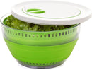 Progressive International Prepworks 4 Quart Space Saving Folding Collapsible Salad Spinner, Drainer, & Colander for Salad Preparation and Food Washing
