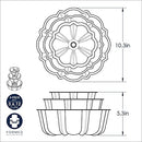 Nordic Ware Tiered Bundt Set-3, 6, 12 Cup, Sea Glass