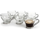 Bormioli Rocco Verdi Espresso Cup With Stainless Steel Handle, Set of 4, Gift Boxed, 3.5 ounces
