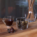 Bormioli Rocco Verdi Espresso Cup With Stainless Steel Handle, Set of 4, Gift Boxed, 3.5 ounces