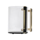 Black and gold acrylic washing cup with dual handles designed for Netilat Yadayim ritual handwashing
