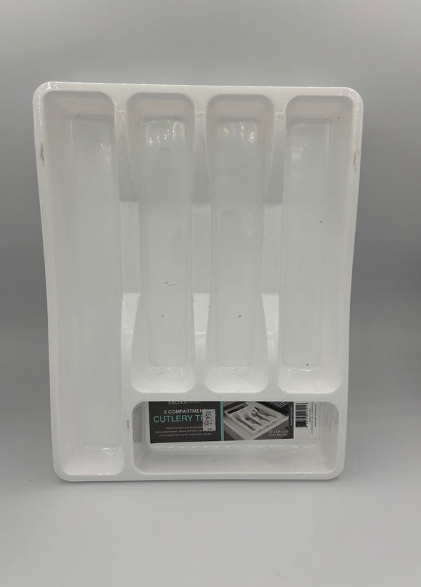 5 Compartment Plastic Cutlery Tray