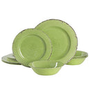 Gibson Home Mauna 12 Piece Green Melamine Dinnerware Set,Lime Green
