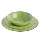 Gibson Home Mauna 12 Piece Green Melamine Dinnerware Set,Lime Green