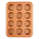 Ayesha Curry Kitchenware Nonstick Bakeware Set Includes Cookie Sheet, Loaf, Muffin Cake Pans, 5-Piece, Copper