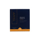 Front view of the Trapp No. 4 Orange Vanilla Signature Candle box, featuring a navy blue design with warm orange accents and bold lettering.