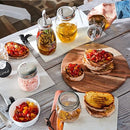 Bormioli Rocco Quattro Stagioni Glass 13.5 Oz Olive Oil Dispenser With Weighted Pourer, Made from BPA Free Durable Glass, Made In Italy.