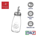 Bormioli Rocco Quattro Stagioni Glass 13.5 Oz Olive Oil Dispenser With Weighted Pourer, Made from BPA Free Durable Glass, Made In Italy.