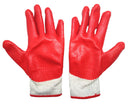 Red Coated Latex Gloves
