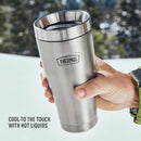 THERMOS, ICON Series, Stainless Steel Tumbler, Matte Stainless Steel, 16 oz